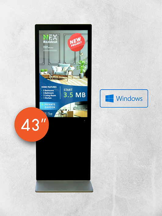 Floor stand kiosk 43 inch (Windows)